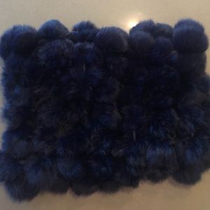 Navy REAL Fur Cowl/Neck Scarf - NWT!